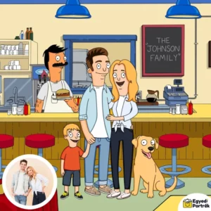 Egyedi Portré - Bob burgerfalodája stílus