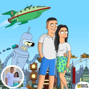 Egyedi Portré - Futurama stílus