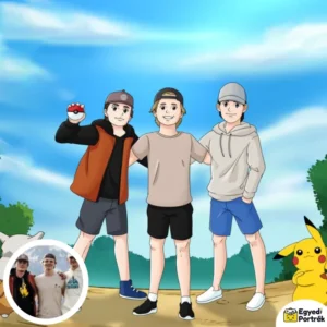 Egyedi Portré - Pokemon stílus