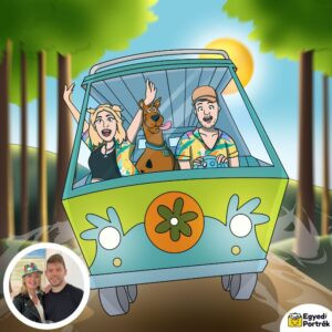 Egyedi Portré – Scooby Doo stílus